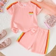thumbnail image 4 of Girls Two Piece Outfits 7-8 Size 1-8 Girls Summer Clothes 2 Piece Casual Short Sleeve T-Shirt & Short Set Teen Girls Summer Vacation Outfits, 4 of 9