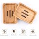 thumbnail image 2 of cajas de jabón de bambú natural para baño, ducha, jabón artesanal para jabón, esponja, etc., 2 of 5