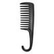 thumbnail image 1 of Peine de dientes anchos, peine de ducha con gancho, bueno para cabello rizado mojado y seco, peines premium sin enredos, color negro., 1 of 5