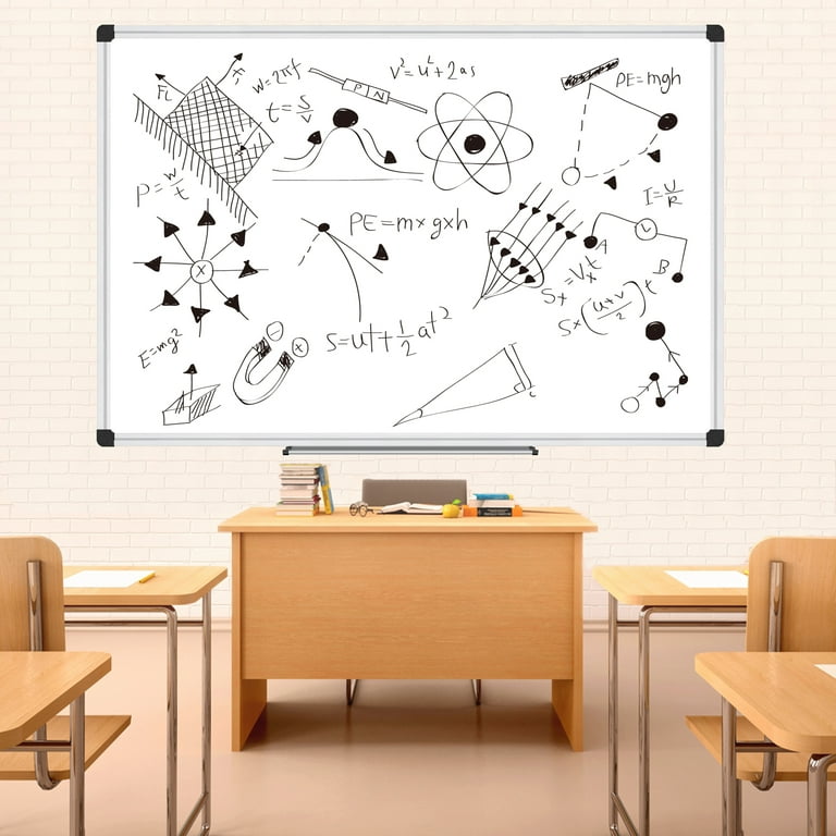X BOARD Dry Erase Board 60 x 40 White Board Wall Mounted Aluminum Frame  5' x 3' Magnetic Whiteboard