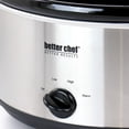 thumbnail image 3 of Better Chef 6 Quart Oval Slow Cooker with Removable Stoneware Crock in Stainless Steel, 3 of 4
