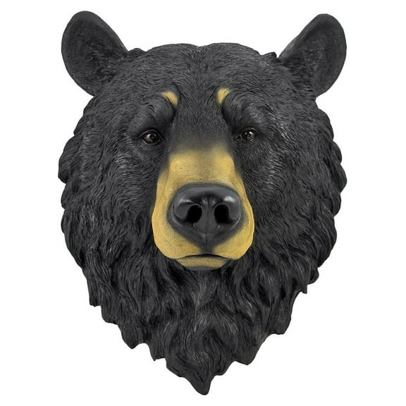 Natural Looking Wall Hanging Big Black Bear Head