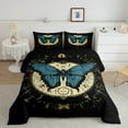 thumbnail image 2 of Erosebridal Boho Blue Butterfly Bedding Comforter Set, Hippie Astrology Down Comforter, Reversible 2 Pieces, 2 of 8