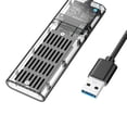 thumbnail image 3 of Caja adaptadora M.2 a USB 3,0, caja HDD 2230 2242 2260 2280mm lector de carcasa B Key Disk 5Gbps carcasa chasis para Negro Macarena Carcasa del adaptador de lector, 3 of 4