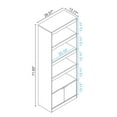thumbnail image 3 of Manhattan Comfort Ratzer Bookcase from Engineered Wood in Brown and White, 3 of 9