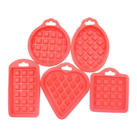

Clearance Sale! Air Fryer Food Grade Silicone Five Piece Waffles Mould Set Oven Kitchen Cake Baking Supplies