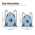 thumbnail image 2 of Fotbe french Bulldog Face Bolsa Mochila con Cordón Estampada, Bolsa de Gimnasio Deportiva, Bolsa Cinch, Bolsa con Cordón para Hombres y Mujeres-Small, 2 of 6