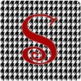 thumbnail image 1 of Ensemble de 4 Monogrammes - Pied de Poule Sous-Verre en Mousse Noir Lettre Initiale S, 1 of 1