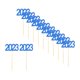 thumbnail image 5 of 12 Piezas de Decoración para Cupcakes, Decoración para Tartas, Suministros de Decoración para Cupcakes, Decoraciones para Decoración de Fiestas, Azul Sunnimix topper de la magdalena, 5 of 8