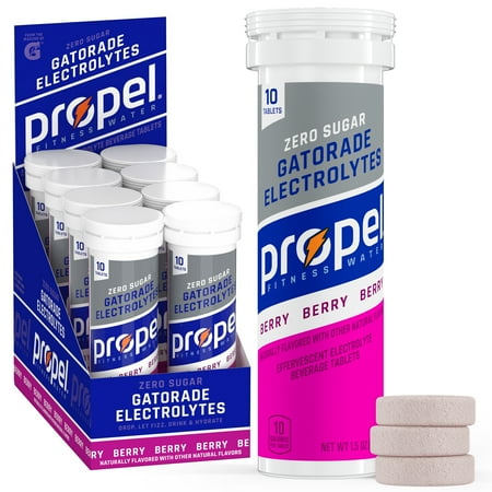 Propel Drink Mix Tablets, Berry, 1.5oz, 80 Count