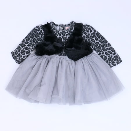 

Pre-owned Nanette Lepore Girls Gray | Black Dress size: 12 Months