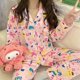 thumbnail image 1 of Pijama de punto de Pochacco con pompón para niña, traje de ropa para el hogar, lindo, Kawaii, Sanrio, Kuromi, Cinnamoroll, ins, regalo de Navidad, 1 of 4