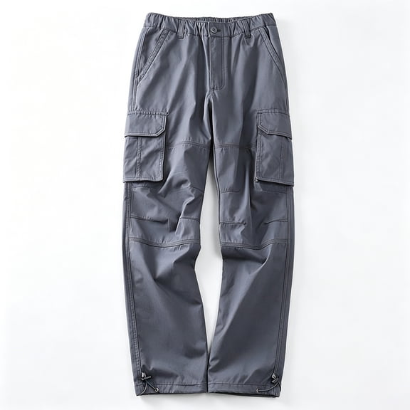 Multi Function Relaxed Straight Cargo Pants, Outdoor Yard Work Comfort Bottoms