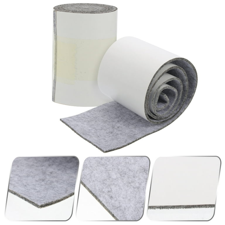 NUOLUX 2 Rolls Furniture Pads Tape Hardwood Floor Protector Felt Roll Self Adhesive Strip Chair Leg Pads