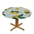 thumbnail image 3 of HAOXIT  Decorative Lemon Round Tablecloth Waterproof Table Cloth Wrinkle Free Tablecloths for Parties Wedding &amp; Holiday Kitchen Dinner( Round) 38-42, 3 of 8