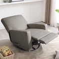 thumbnail image 4 of EMONIA Pushback Recliner Chair with 360° Swivel and Rocking function, Linen Type Cloth, Living Room Single Sofa, Home Theatre Armchair, Modern Nursery Recliner, Gray, 4 of 7