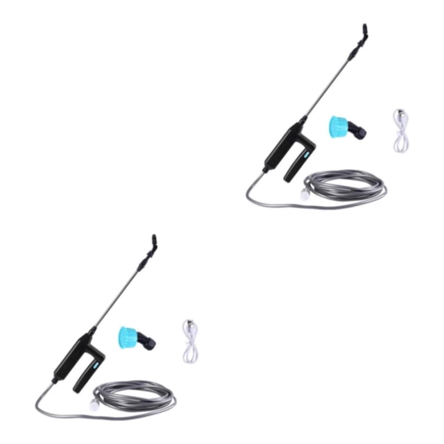 Injueey Pulverizador de mano para jardín, limpieza de coches, recargable, mascotas, ducha, hogar opcion 2 2piezas