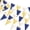 Navy Blue Gold Beige, variant on Triangle Flag Bunting Banner, 3 Pack Vintage Style Pennant Banner for Wedding, Baby Shower, Event & Party Supplies 45pcs Flags (Navy Blue Gold Beige)