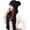 Black, variant on Women's Girls Winter Warm Cozy Fashion Knitted Hat Beanie cap Scarf Scarves Seasonal Gift Set