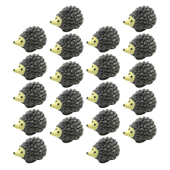 20 Pcs Micro Toys Mini Hedgehog Ornament Cute Figurines