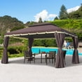 thumbnail image 2 of Outsunny 10’x13’ Double Top Gazebo w/ Mesh Netting, 2 of 10