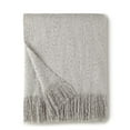 thumbnail image 4 of Crafted by Catherine Gray Faux Mohair Throw 50" x 60", Luxury Soft Cozy, 4 of 5