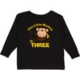thumbnail image 3 of Inktastic Little Monkey 3rd Birthday Boy Boys Long Sleeve Toddler T-Shirt, 3 of 5