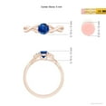 thumbnail image 6 of ANGARA Natural Blue Sapphire Crossover Engagement Ring with Leaf Motifs in 14K Rose Gold for Women (Size-5mm) | September Birthstone, Anniversary, Jewelry Gift for Women | Natural Sapphire Ring, 6 of 10