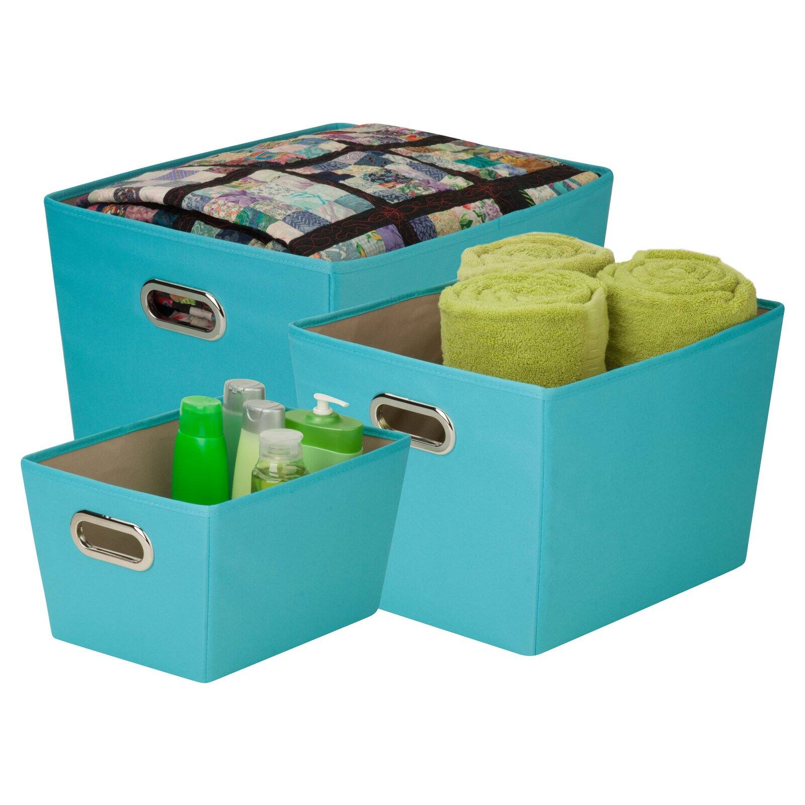 Honey Can Do Decorative Storage Bins with Handles, Multicolor (Set of 3) - image 2 of 2