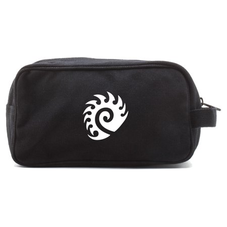 Starcraft Zerg Canvas Dual Two Compartment Travel Toiletry Dopp Kit (Best Class In Starcraft 2)