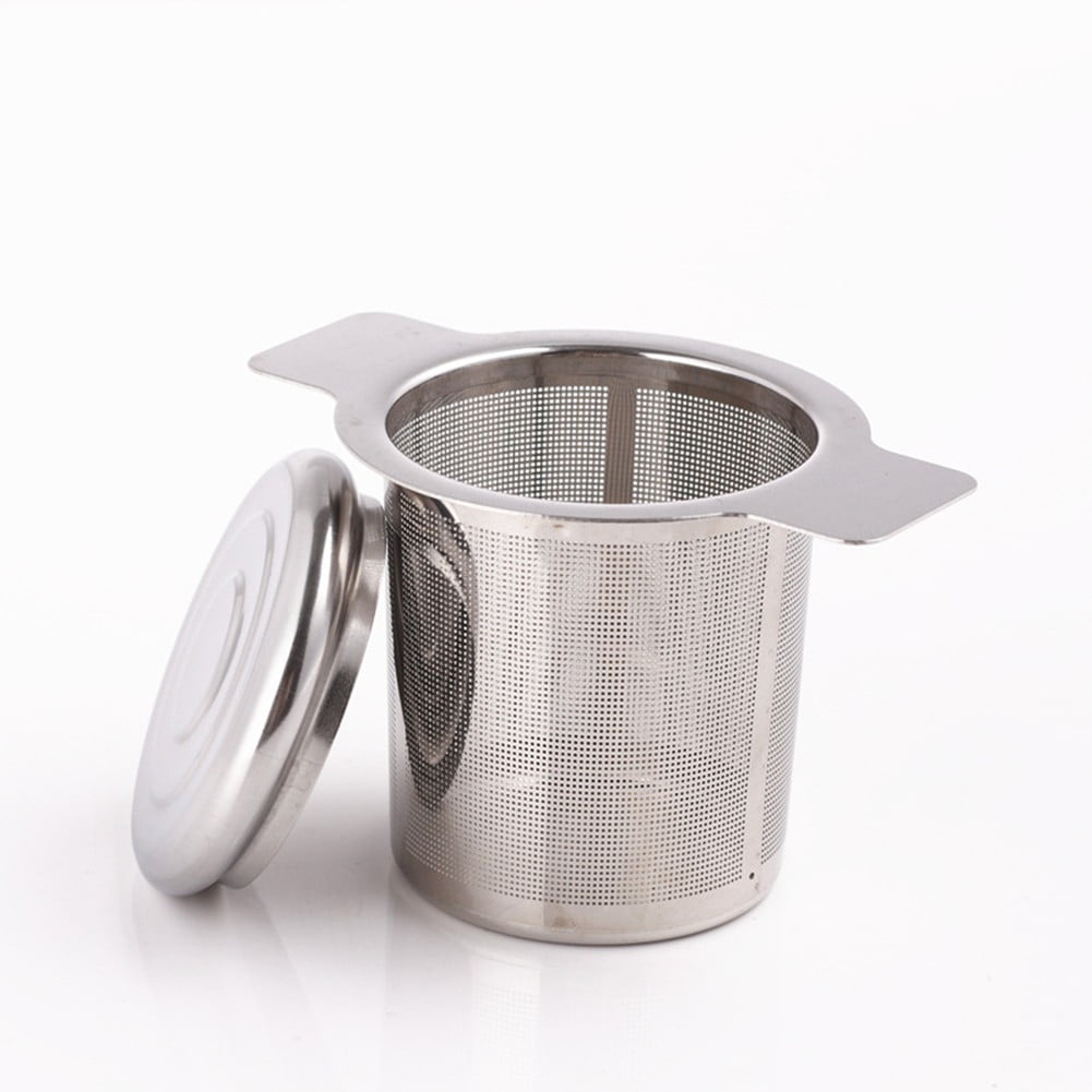 Mduoduo Stainless Steel Tea Drain with Lid Filter Grid Binaural Tea