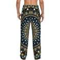 thumbnail image 3 of Uemuo Dot Mandala Pattern Men's Wide Leg Palazzo Lounge Pants with Pockets Light Weight Loose Comfy Casual Pajama Pants-, 3 of 9