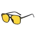 thumbnail image 1 of Black Yellow Gafas de sol cuadradas Vintage para mujer, gafas de sol con espejo Retro, gafas de sol femeninas en negro y amarillo, moda de colores caramelo para mujer, 1 of 1