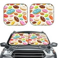 thumbnail image 2 of Goofa Color Donut Pattern 2 Piece Car Windshield Sun Shade Foldable | Front Windshield Shade for Sun, Heat and UV Rays | Sunshade for Car Front Window-, 2 of 7