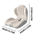 thumbnail image 3 of Integrated Seat Cushion with Backrest, Ergonomic Memory Foam Office Chair Pad for Long Sitting Comfort, Removable Washable Cover, 3 of 5