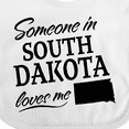 thumbnail image 4 of Inktastic Someone in South Dakota Loves Me Boys or Girls Baby Bib, 4 of 4