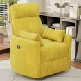 thumbnail image 5 of Homall 360° Swivel Nursery Recliner Power Swivel Rocker Recliner Chairwith 2 Pillows Comfy High Back Adult Glider Rocker for Living Room,Corduroy Yellow, 5 of 8