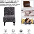 thumbnail image 3 of Armless Chair Slipcover Removable Armless Chair Cover Printed Armless Accent Chair Covers Washable Slipper Chair Slipcovers Furniture Protector Covers for Extra Large Armless Accent Chair, 3 of 7