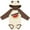 Natural & Brown w Ears, variant on Inktastic I'm Sweet Watermelon Boys or Girls Long Sleeve Baby Bodysuit