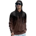 thumbnail image 2 of Trgacdwlo Color Block Men's UPF 50+ Sun Protection Hoodie Shirts Raglan Long Sleeve Rash Guard Mens Hiking Running Mens Fishing Shirts, 2 of 5