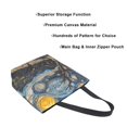 thumbnail image 3 of FORMRS Womens Canvas Tote Bag with Zipper Inner Pocket Shoulder Handbag, Swirling Starry Sky, 3 of 7