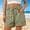 Yellow, variant on Women's Striped Summer Casual Shorts Elastic Drawstring Beach Shorts with Pockets Loose Lightweight Breathable Lounge Bottoms for Ladies Daily Wear Yellow XL(XL)