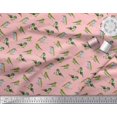 thumbnail image 2 of Soimoi Moss Georgette Fabric Flycathcer Bird Print Sewing Fabric Yard 42 Inch Wide, 2 of 5