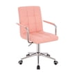 thumbnail image 1 of Silla de Escritorio Euroluce Contemporary Design Color Rosa Acabado Cromada Giratoria Altura Ajustable, 1 of 4
