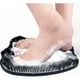 thumbnail image 1 of Limpiador de pies para ducha, ventosas antideslizantes, limpiador de espalda para montaje en pared, alfombrilla exfoliante de silicona manos libres, 28 x 28 cm, color negro, 1 of 5
