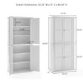 thumbnail image 4 of Crosley Furniture Holbrook Kitchen Storage Pantry Cabinet in Seafoam Blue, 4 of 11