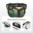 thumbnail image 5 of Kdxio Flying Parrots In Jungle Crossbody Double Layer Waist Bag Belt Bag for Unisex Fanny Pack Fashion Waist Packs for Hiking Running Shopping Traveling, 5 of 9
