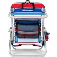thumbnail image 4 of Homevative Cooler+ Folding Backpack Beach Chair with 5 Positions, Towel bar, XL Cooler Pouch, Storage Net, Cup and Phone Holder, Fireworks, 2 Pack, 4 of 12