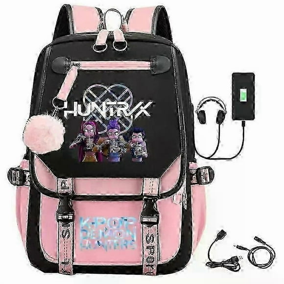 K-Pop Demon Hunters Anime School Backpack Cute Cartoon Print Bag for Students 1