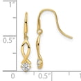 thumbnail image 3 of Finest Gold 14K Yellow Gold CZ Dangle Earrings, 3 of 3